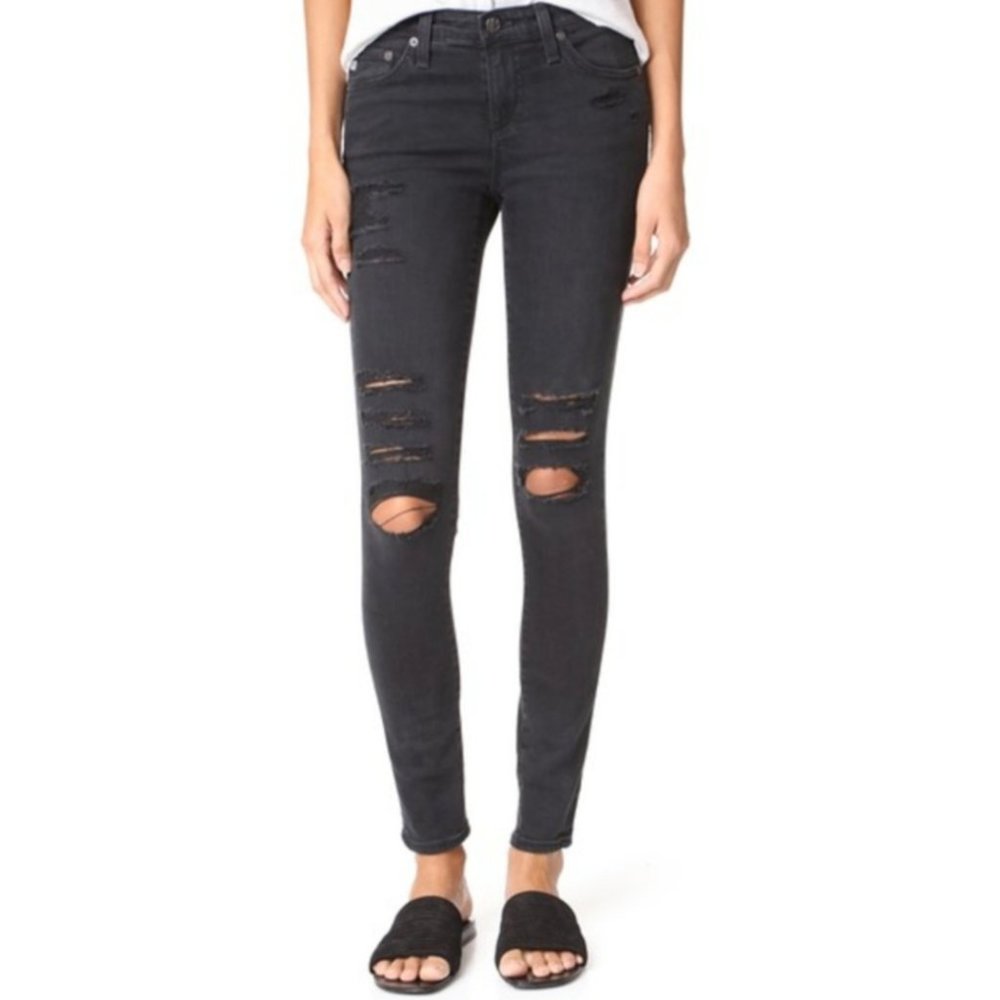 ADRIANO GOLDSCHMIED Jeans Distressed Legging Ankle